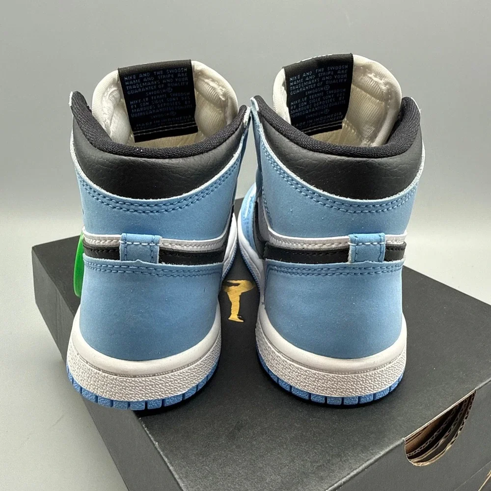 Jordan 1 Retro High OG Toddler‎ 10C University Blue White Black AQ2665-134 EUC